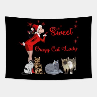 I'm The Sweet Girl Next Door And The Crazy Cat Lady Tapestry