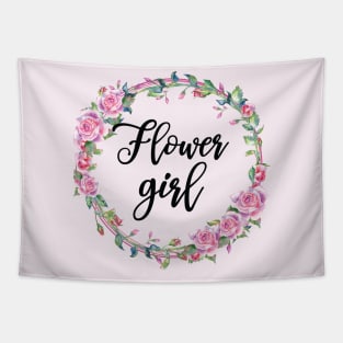 Flower Girl Wedding Matching Bridal Party Tapestry