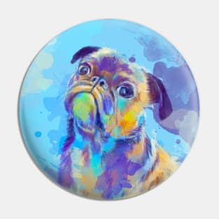 Sweet Pug - Dog Illustration Pin