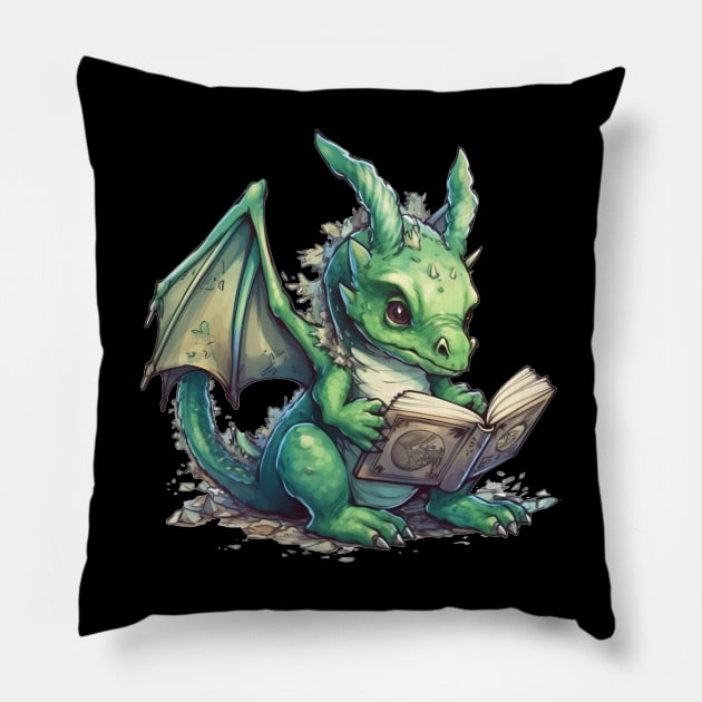 Book Wyrm Pillow by TheWombatsDen