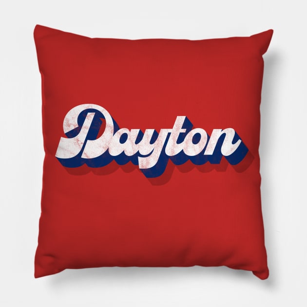 Dayton Vintage Script Pillow by fatdesigner