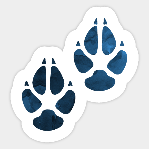 Fox Paw Prints Paw Prints Sticker Teepublic Available in png and vector. fox paw prints