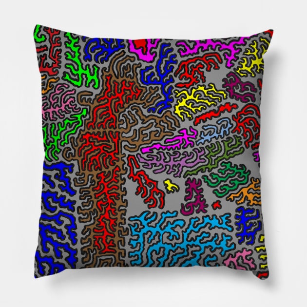 Abstract Drawing Pillow by NightserFineArts