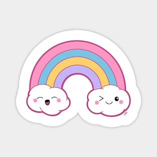 Kawaii Pastel Cute Happy Rainbow Magnet