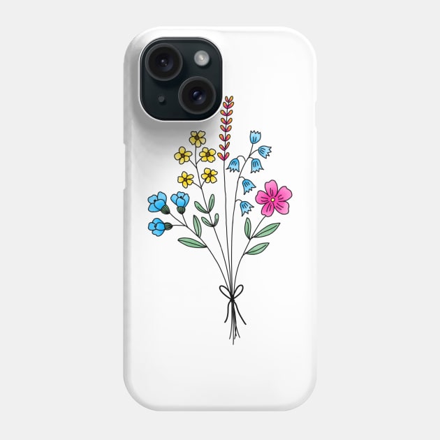 Subtle pan flower bouquet Phone Case by anrockhi