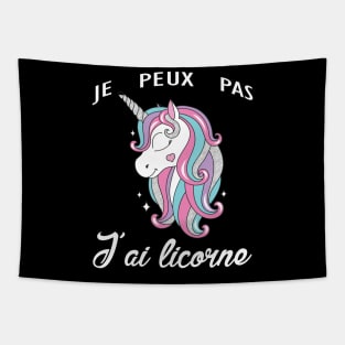 je peux pas j'ai licorne Tapestry