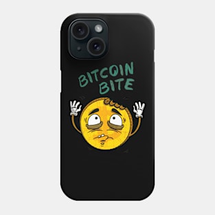 Bitcoin Bite Cryptocurrency Retro Cartoon Coin Phone Case