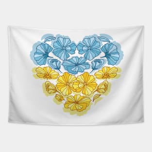 Floral heart Tapestry