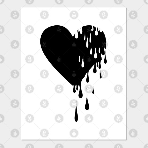 Bleeding Black Heart Heart Posters And Art Prints Teepublic Uk Check out our hearts wall art selection for the very best in unique or custom, handmade pieces from our digital prints shops. bleeding black heart