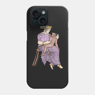 Pasiphae and Baby Minotaur by Greek Myth Comix Phone Case