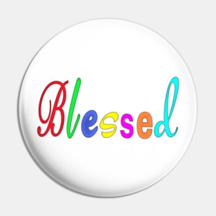 Blessed - Cursive - Front Pin