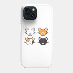Smiling Cats Kawaii Cartoons Phone Case