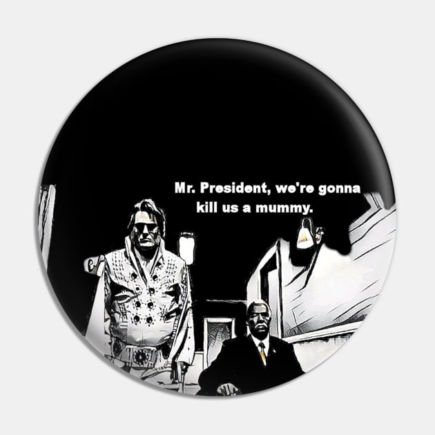 Elvis & JFK Pin by KazArtDesigns