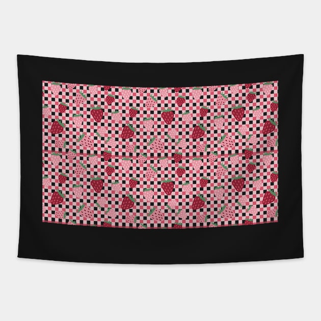 strawberry fields pet bandana Tapestry by NinosDelViento