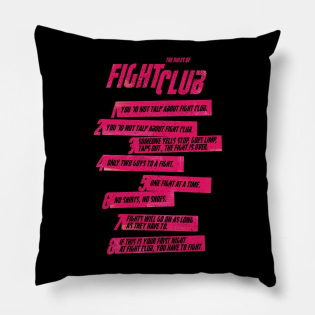 Fight Club Rules Pillow by nabakumov