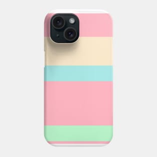 A world-class jam of Light Pink, Robin'S Egg Blue, Light Mint and Bisque stripes. Phone Case