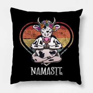 Namaste Yoga Meditation Cow Pillow