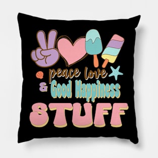 Peace Love & Good Happiness Stuff Pillow