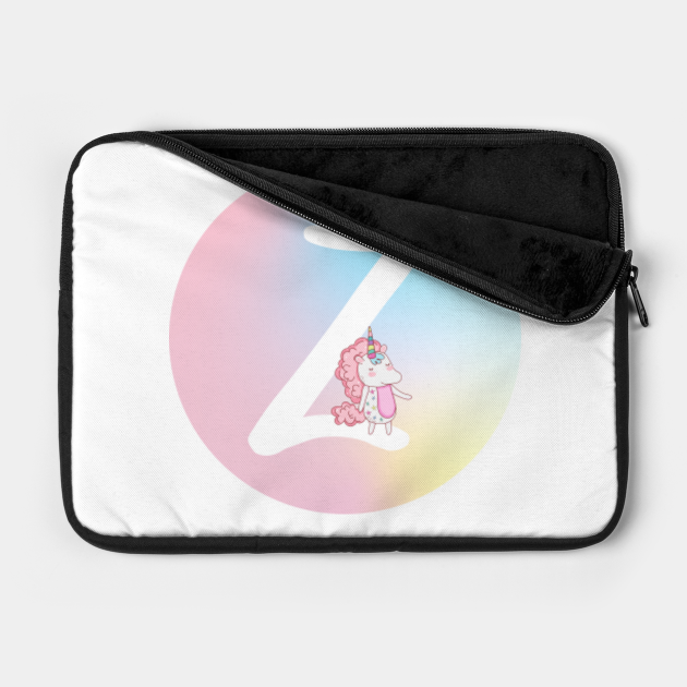 unicorn letter z unicorn letter z laptop case teepublic