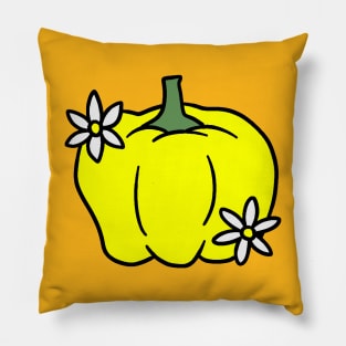 Yellow Bell Pepper With Blossoms Pillow