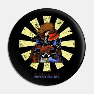 Captain Harlock Retro Japanese Pin