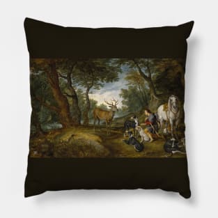 The Vision of St Hubert by Jan Bruegel and Peter Paul Rubens Pillow