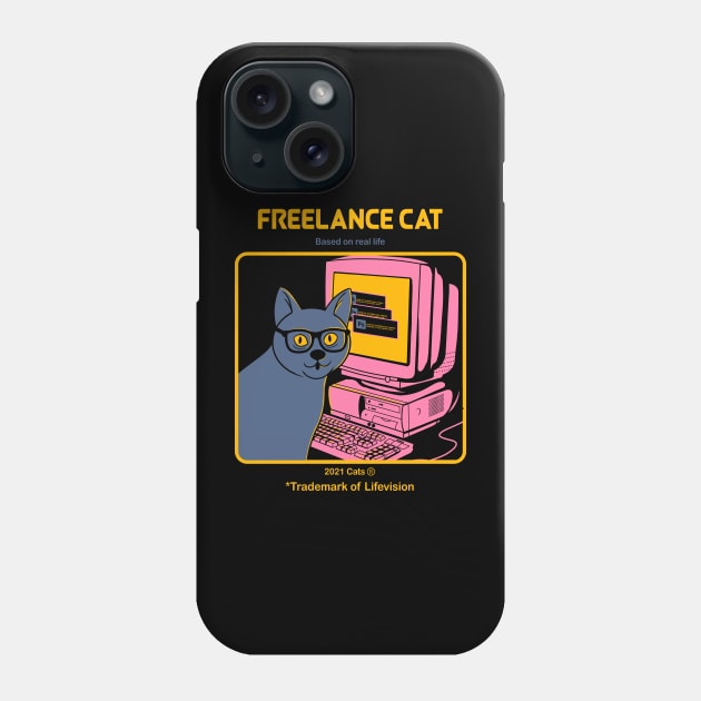 Freelancer cat Phone Case by Eoli Studio