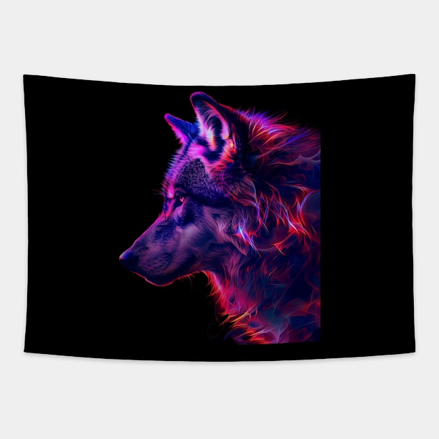 Wolf Tundra Travellers Tapestry by Zombie Girlshop