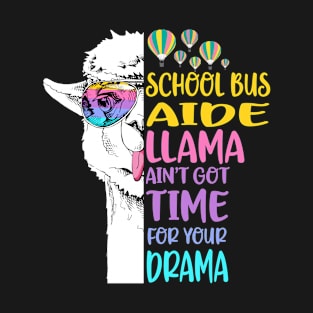 School Bus Aide Llama T-Shirt