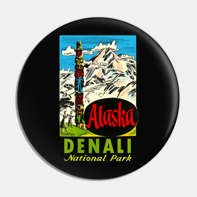 Denali National Park Alaska Vintage Pin by Hilda74