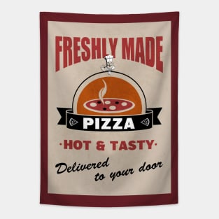 Retro Pizza Poster Tapestry
