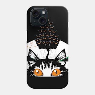 black cats peeking Phone Case