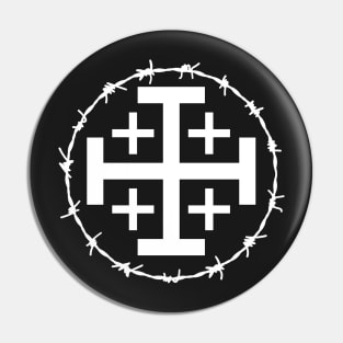 Gothic Jerusalem Cross Barbed Wire Pin