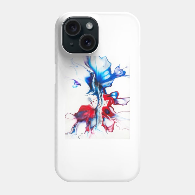 Pouring Acrylic Painting Phone Case by SKornackiArt