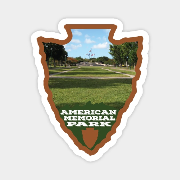 American Memorial Park photo arrowhead Magnet by nylebuss