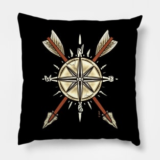 Vintage compass Pillow