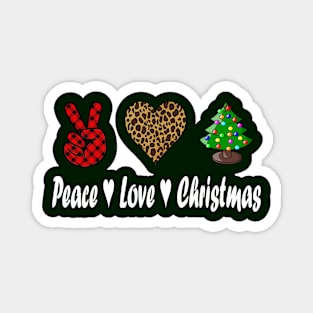 Love peace Christmas Magnet