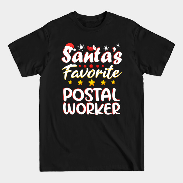 Disover Santa's Favorite postal worker Christmas Xmas gift - Christmas - T-Shirt