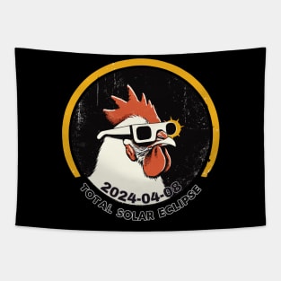 Cool rooster total solar eclipse 2024 Tapestry