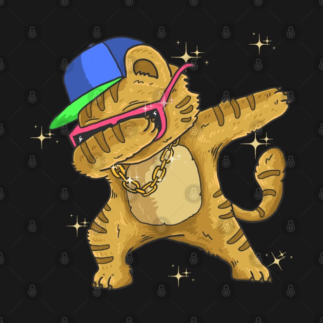 cool cat dabbing by sharukhdesign