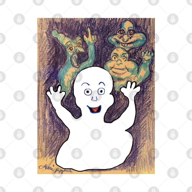 Casper The Friendly Ghost by TheArtQueenOfMichigan 