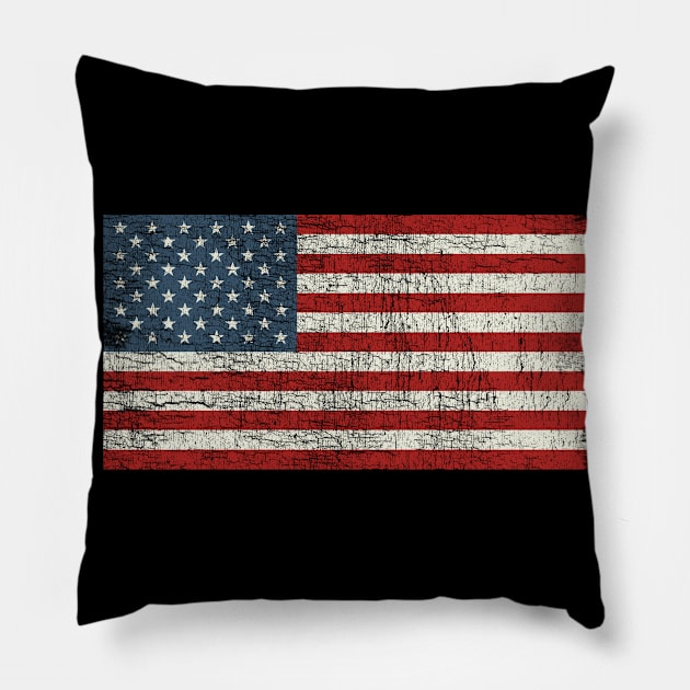 Star Spangled Banner Antique American Flag Old Glory Pillow by Vector Deluxe