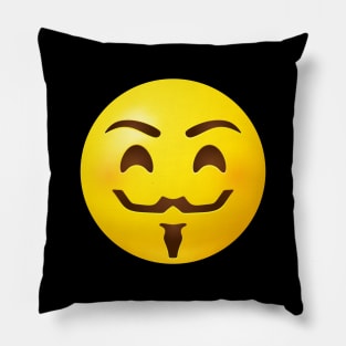 Anonymous Hacker Mask Emoji Pillow