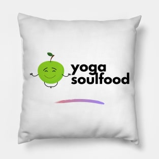 yoga soulfood and green apple Pillow