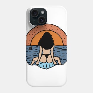 girl with sunset Phone Case