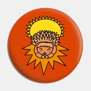 Cartoon baby hedgehog Pin