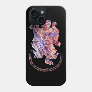 Hanuman Spiritual Sak Yant Colorful Abstract Design Phone Case