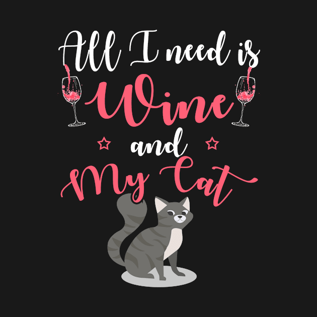 Best Gift Idea for Cat & Wine Lovers by MadArting1557