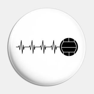 Volleyball Heartbeat Pin