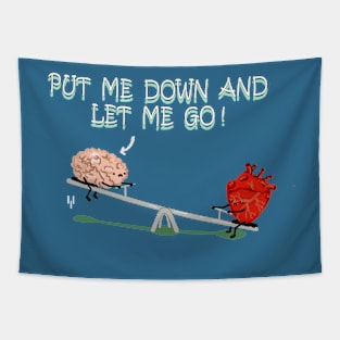 Heart and mind struggle Tapestry